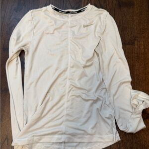 Nike Beige Dri-FIT Striped Shirt